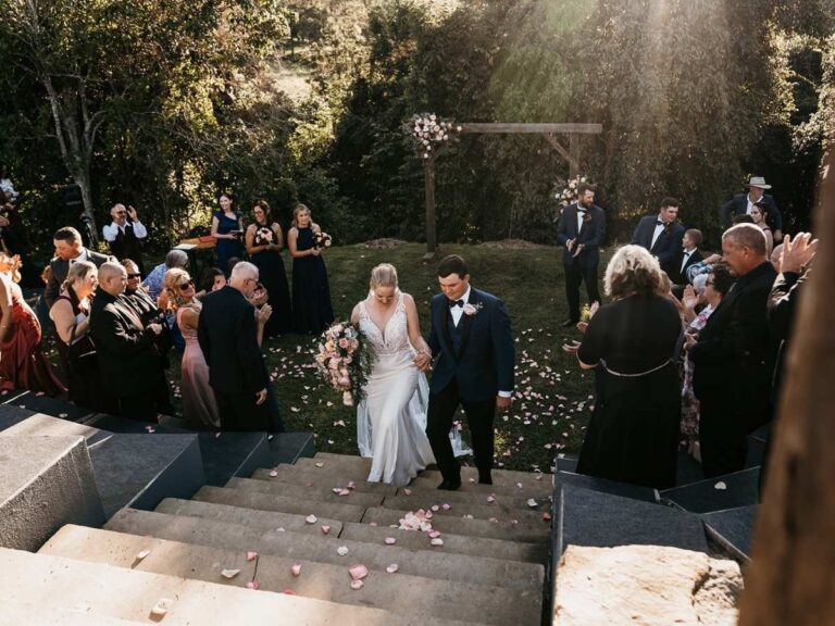 Surrounded by trees, mountains, and the people who matter most, their vows unfolded in our natural amphitheatre. A quiet gathering, a shared breath, and a moment that felt timeless, simple, and deeply real.